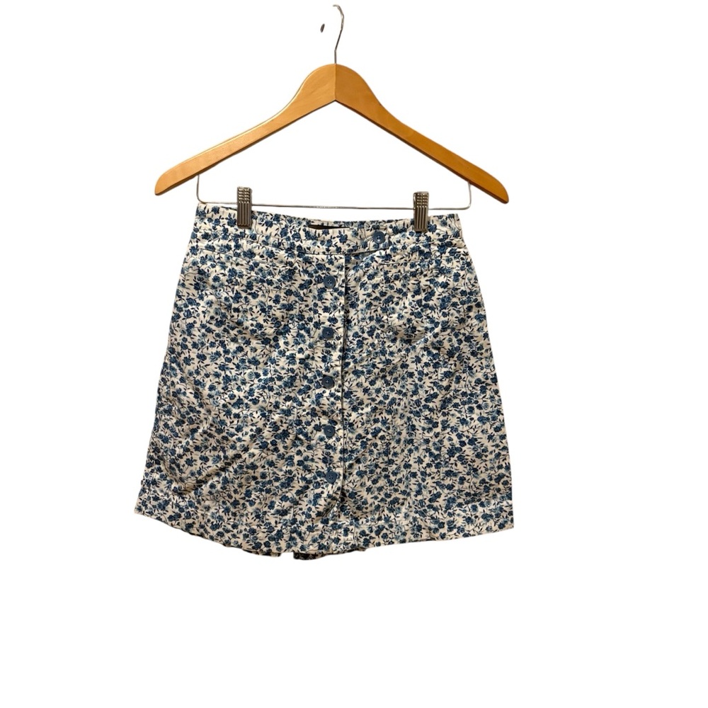 Van Heusen High Waist Blue Floral Women's Shorts